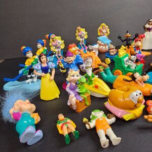 Lot of 36 Assorted Kids Meal Toys Vtg 1980s-1990s Happy Meal Burger King Disney